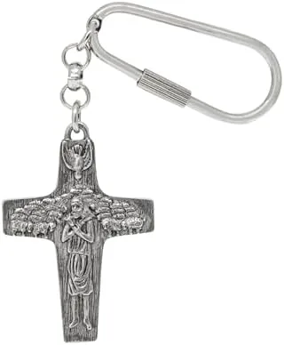 1928 jewelry company symbols of faith the good shepherd cross screw lock key chain