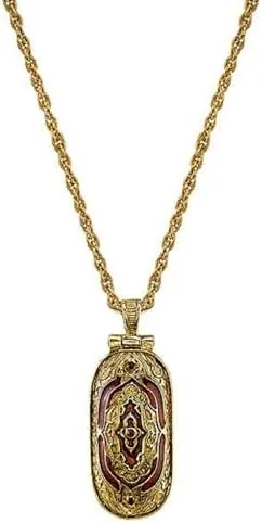 symbols of faith inspirations 14k gold dipped red swing open enclosed crucifix pendant necklace
